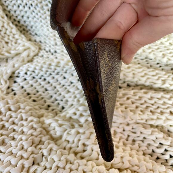 Louis Vuitton Monogram Long Wallet Clutch Small Bag Bifold Brown Coated Canvas - Picture 14 of 16